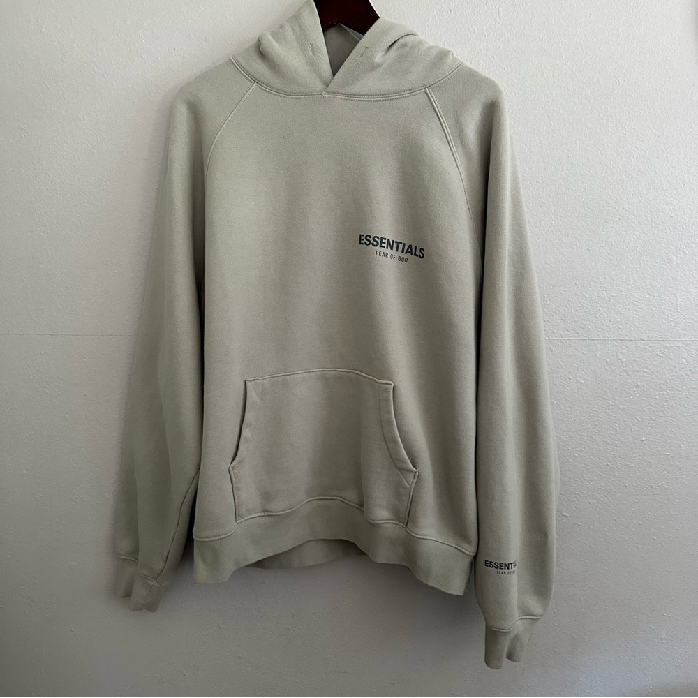 ESSENTIALS Fear of God Green Concrete Pullover Hoodie Men's M Streetwear Urban